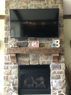 Hand-Hewn Fireplace Mantel – 6 inches X 8 inches Hand-Hewn Fireplace Mantel – 6 inches X 8 inches