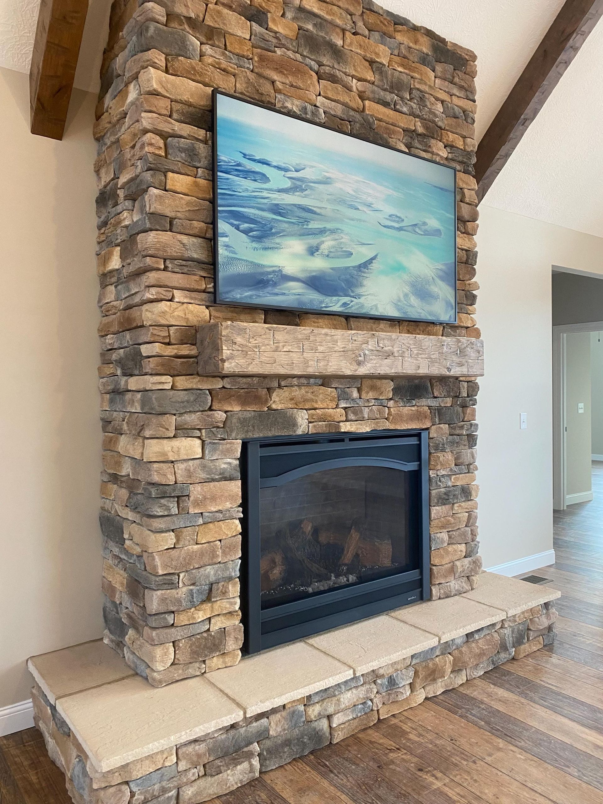 Hand-Hewn Fireplace Mantel – 8 inches X 8 inches