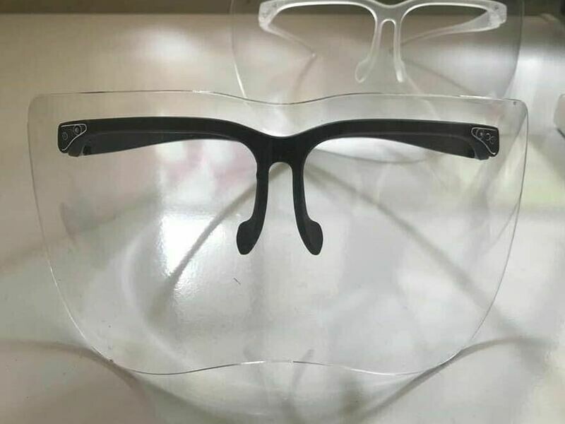 Acrylic Half Face Shield (black)