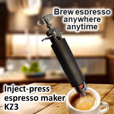 Inject-press espresso maker