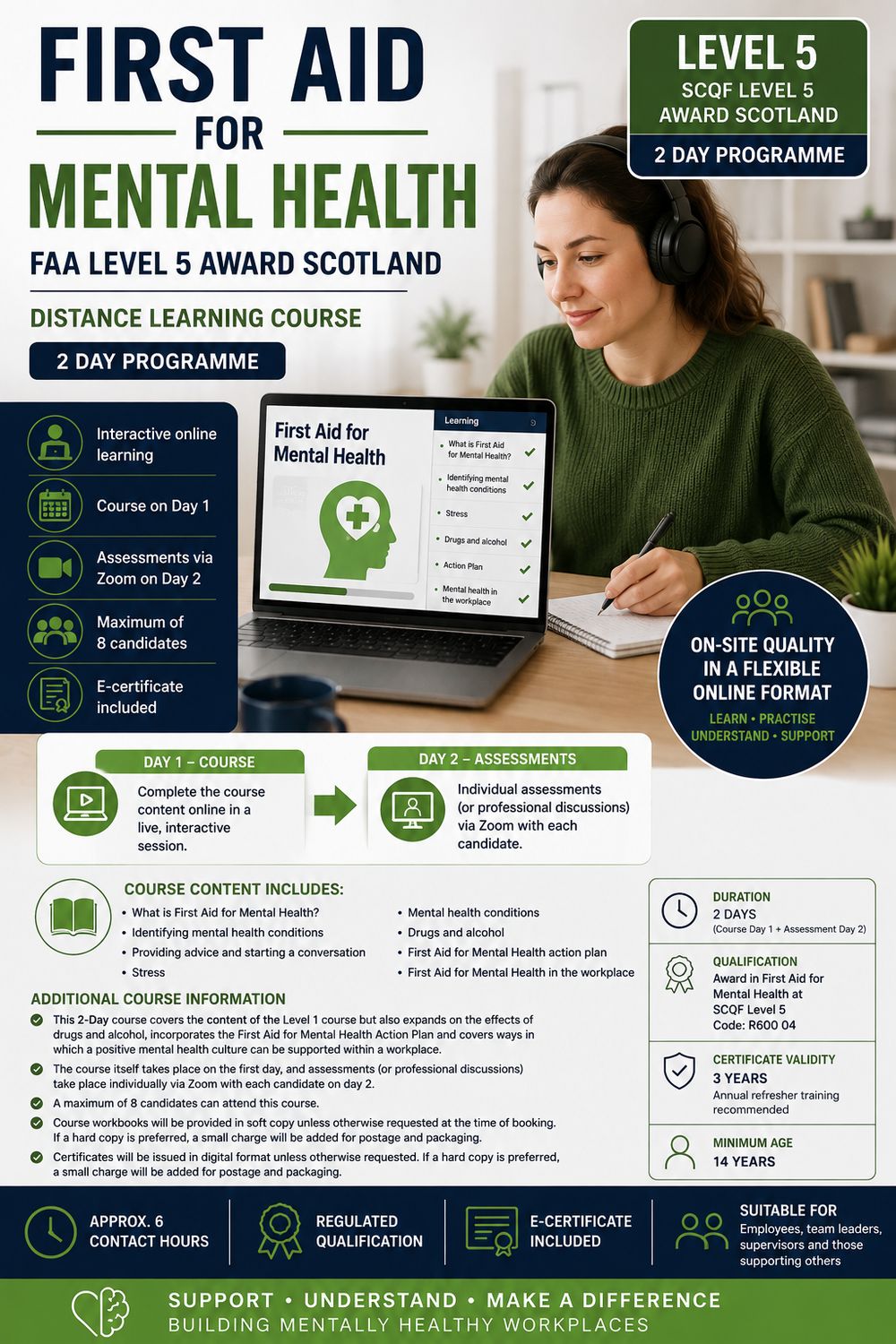 First Aid for Mental Health - FAA Level 5 Scotland Award - DISTANCE LEARNING First Aid for Mental Health - FAA Level 5 Scotland Award - DISTANCE LEARNING