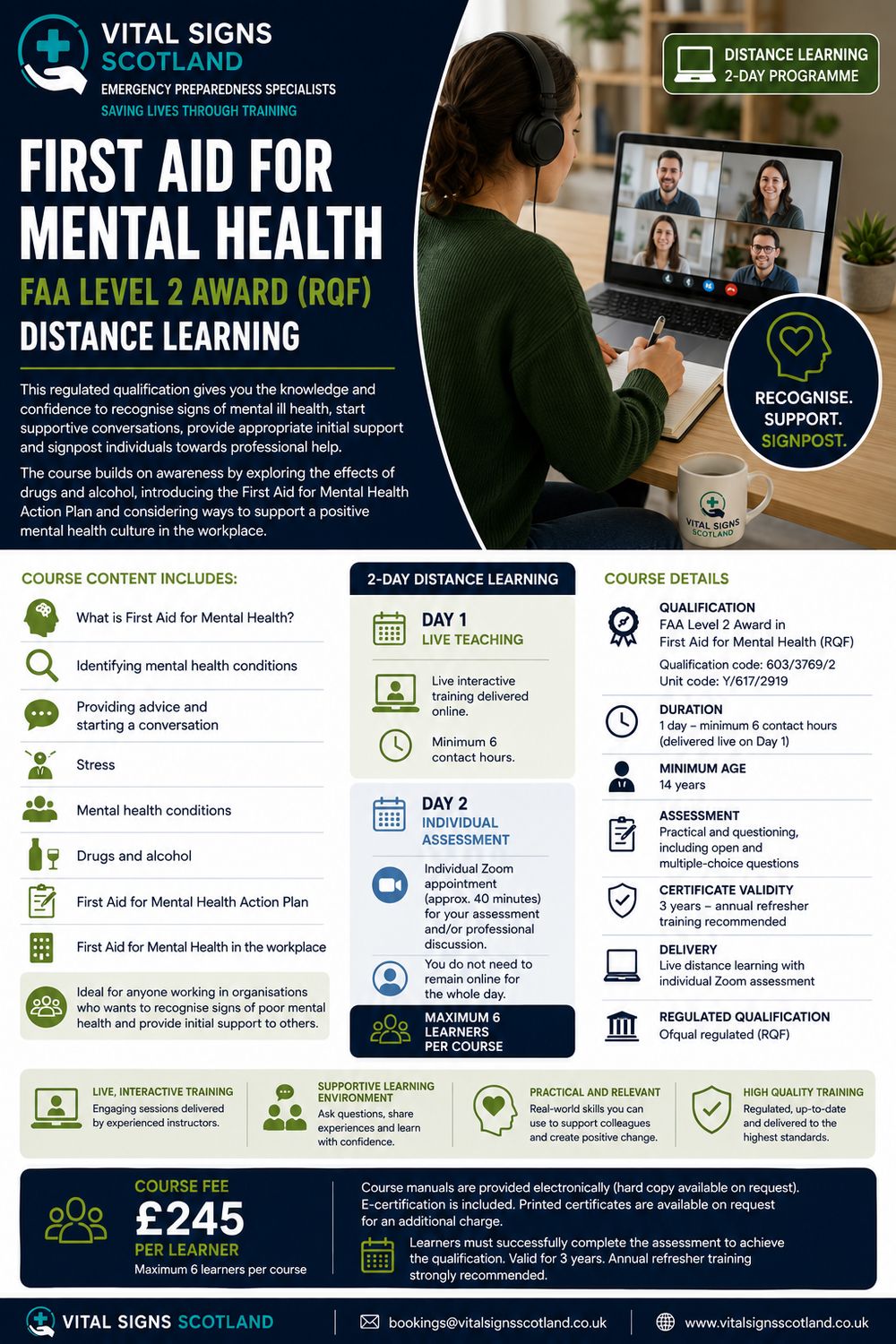 First Aid for Mental Health – FAA Level 2 Award (RQF) – DISTANCE LEARNING First Aid for Mental Health – FAA Level 2 Award (RQF) – DISTANCE LEARNING