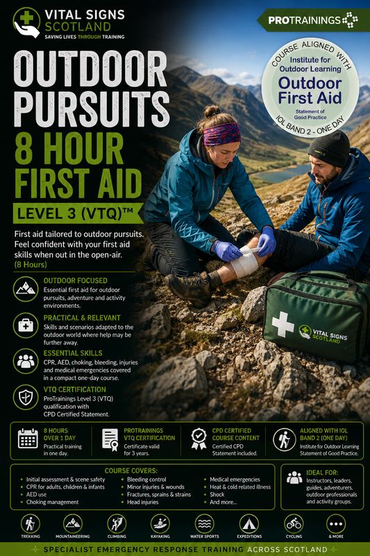 Outdoor Pursuits 8 Hour First Aid Level 3 (VTQ)