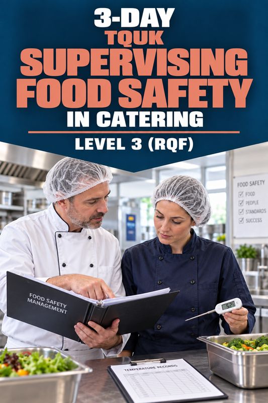 3-Day TQUK Level 3 Award in Supervising Food Safety in Catering (RQF)