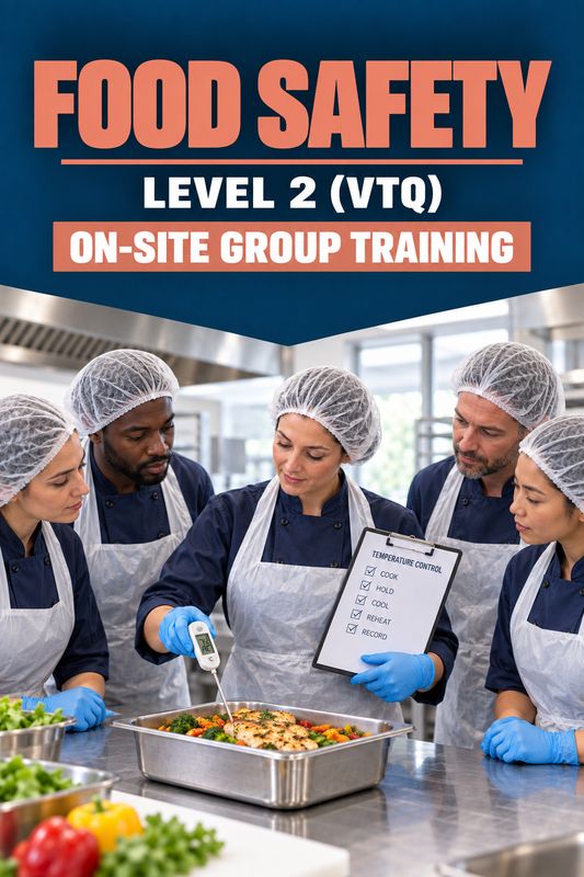 On-Site Training: 1-Day Food Safety Level 2 (VTQ)