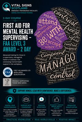 Supervising First Aid for Mental Health – FAA Level 3 Award (RQF) – On-Site Group Course Supervising First Aid for Mental Health – FAA Level 3 Award (RQF) – On-Site Group Course