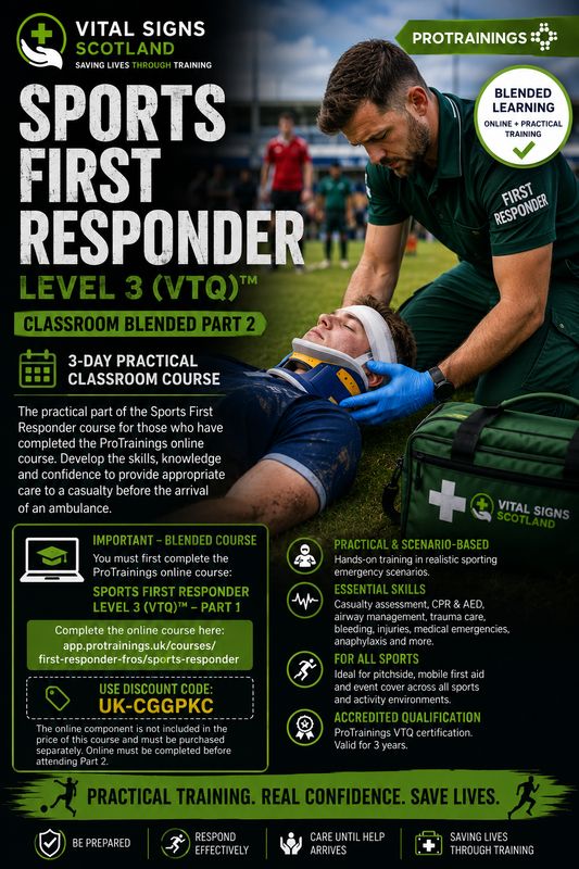 Sports First Responder Level 3 (VTQ)™ - Classroom Blended Part 2