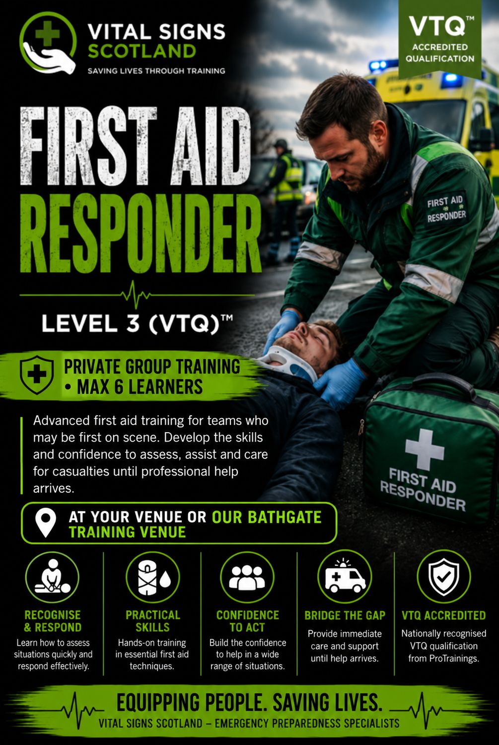 On-Site & Group Training: ProTrainings First Aid Responder Level 3 (VTQ)™ On-Site & Group Training: ProTrainings First Aid Responder Level 3 (VTQ)™
