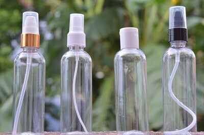 Empty cream jars and bottles