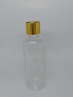 100ml Transparent Round Bottle with golden closed cap(FB07)