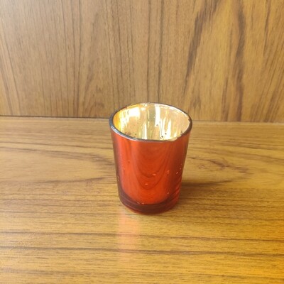 Red mercury glass jar (F15)