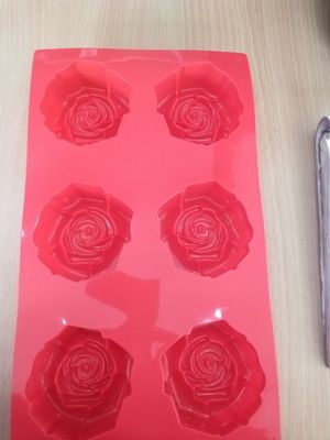 Designer Rose flower Soap Mould(SB16)(6 cavity)(80-85 gm)(6.5 cm*7.5cm*3cm)