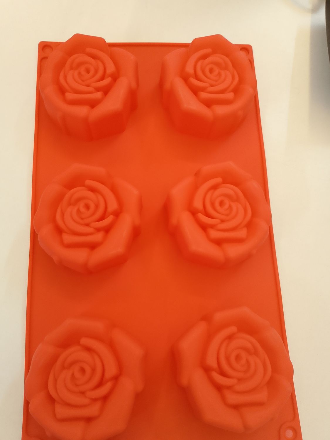 Designer Rose flower Soap Mould(SB16)(6 cavity)(80-85 gm)(6.5 cm*7.5cm*3cm)