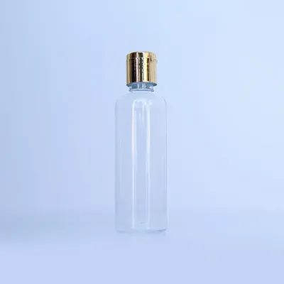 100ml Transparent round Bottle with golden open type cap(FB08)