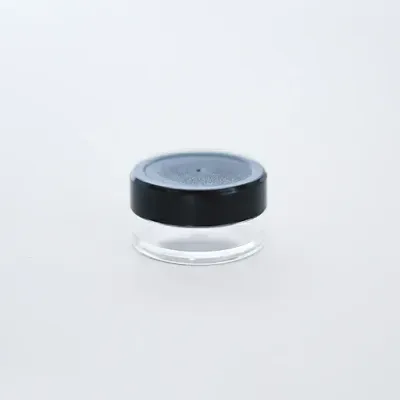 San jar( transparent )Black cap 8gm/ lip balm container (SAN01)