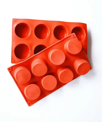 Round soap mould(SB25)(75 gm)(8 cavity) (2.4cm*2.4cm*3.5cm)