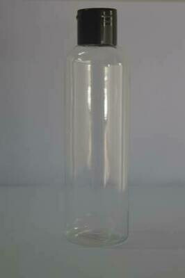 Fliptop Bottle round 200ml (FB04)(White/Black cap)