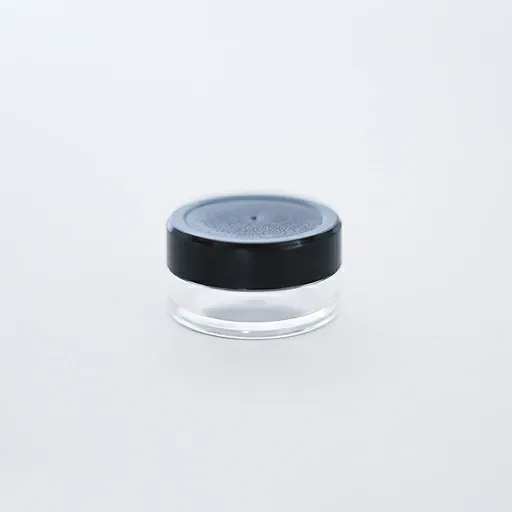 San jar( transparent )Black cap 8gm/ lip balm container (SAN01)