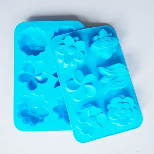 Designer Flower Silicon Mould(SB36) (6 cavity)(70 gm)(7 cm*7 cm*2 cm)