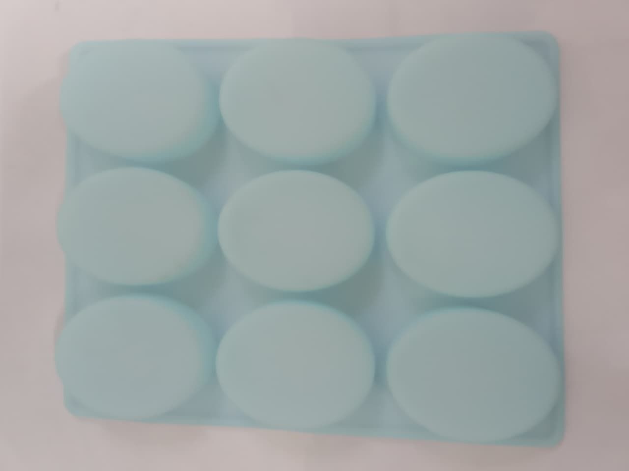 100gm-ovalshape-9 cavities silicone soap mould