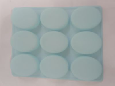 100gm-ovalshape-9 cavities silicone soap mould