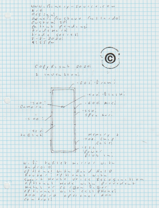 1 invention: android mirror trade secret 
with license