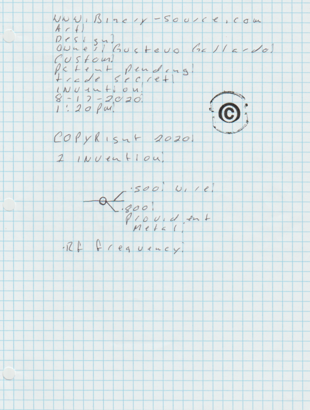 RF frequency 81727271 
invention trade secret