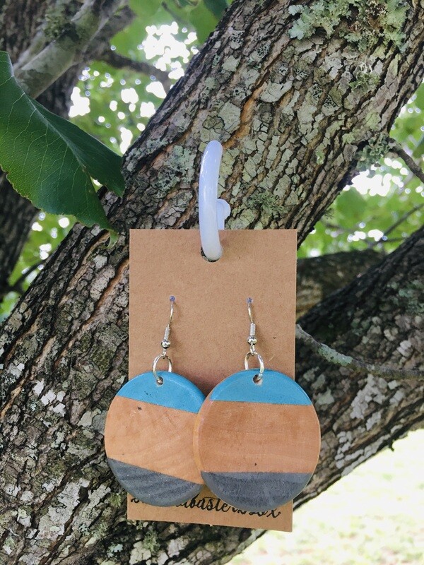 Hand painted hook earrings.