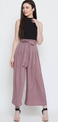 LAKLUUM Women Pink Solid Flared Palazzos 
MYN-PR
