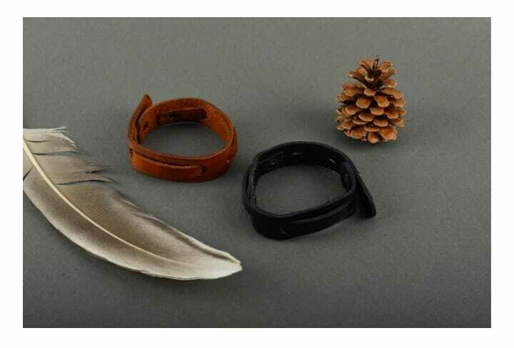 Handmade leather bracelet 2 pieces wrist bracelets artisan jewelry small gifts MH-OE