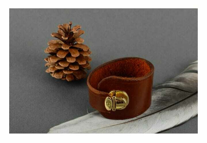 Beautiful handmade leather bracelet wrist  jewelry MH-OP