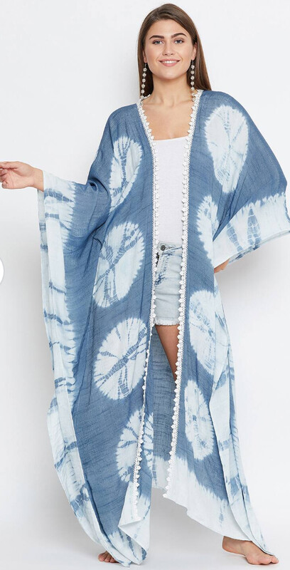 LAKLUUM Women Blue and White Tie and Dye Swimwear RW_MD_TIEDYE28 MYN-RL