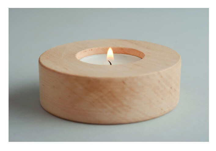 Wooden blank candle holder MH-PE