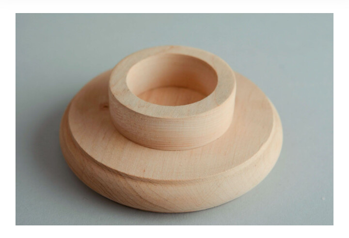 Wooden blank candle holder MH-PE