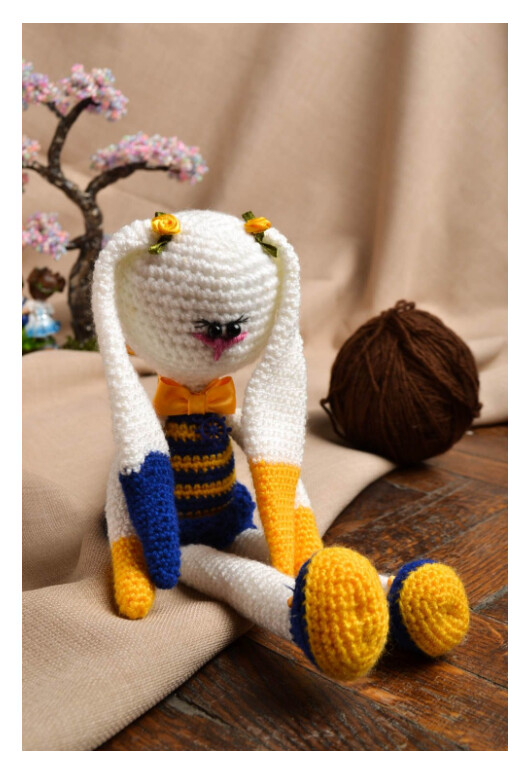Hand-crocheted soft toy for babies handmade  MH-RA