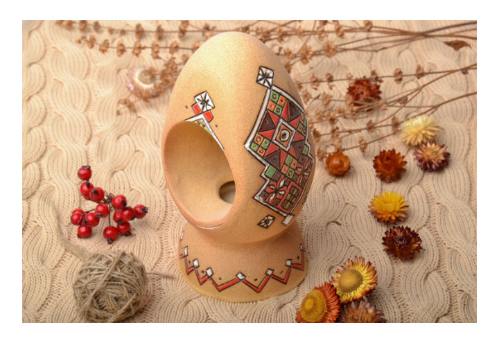 Painted Holder for one Candle MH-PL