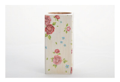 Decoupage wooden candle holder MH-RO