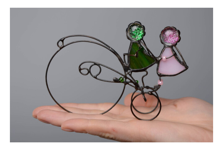 Stained glass figurine Angels on Bicycle
MH-RF