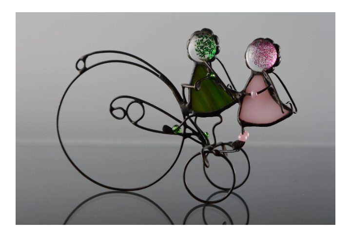 Stained glass figurine Angels on Bicycle
MH-RF