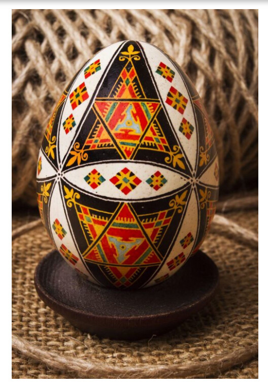 Handmade painted egg MH-RE