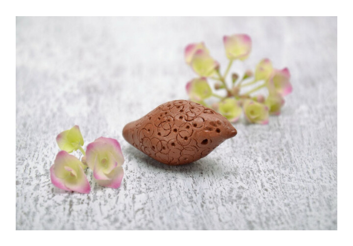 Handmade clay penny whistle MH-PE