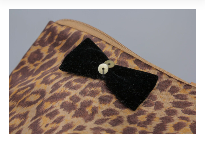 Leopard beauty bag with zipper MH-PF