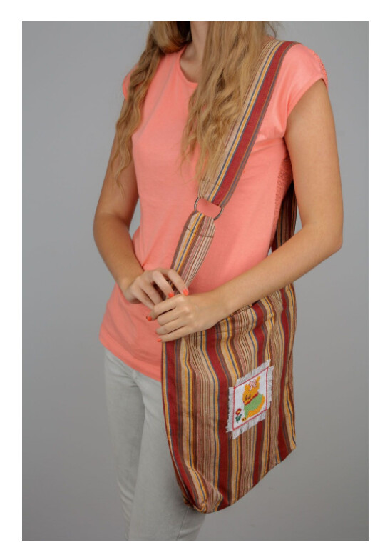 Fabric purse with embroidery MH-FR
