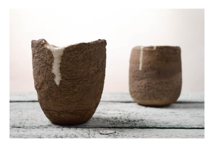 Raku ceramic cup for tea and coffee MH-IT
