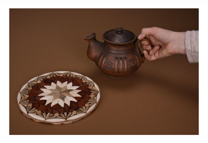 Round coaster for hot dishes MH-PF