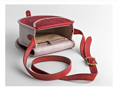 Leather bag with stamping MY-TI