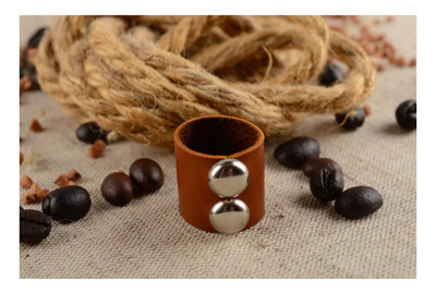 Handmade jewelry fashion rings leather 
MH-RO