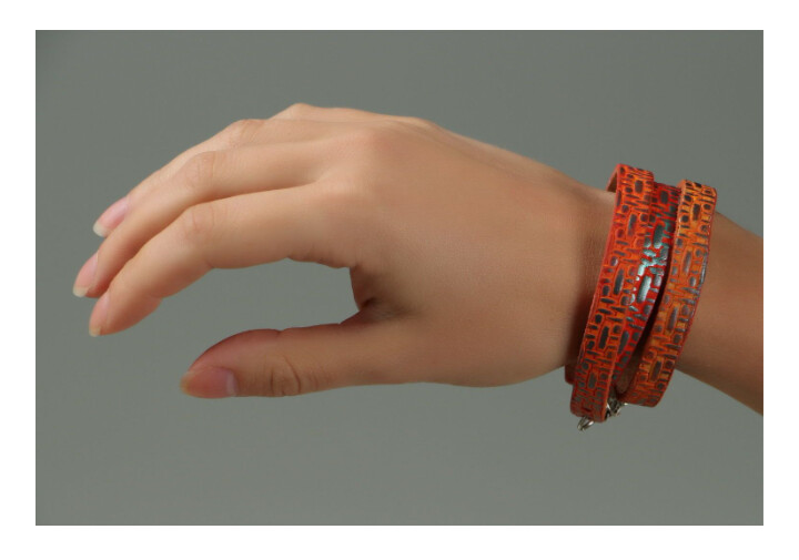Red leather bracelet MH-PL