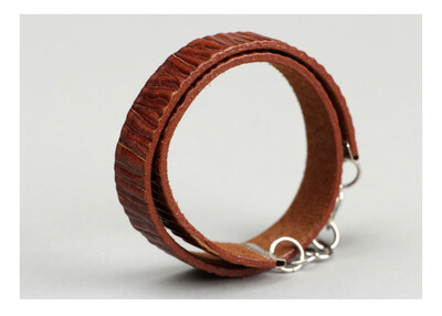 Brown leather bracelet MH-PL