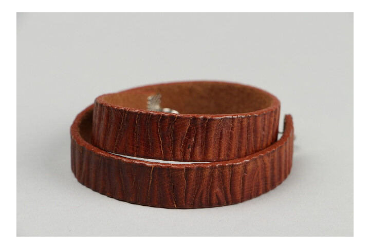 Brown leather bracelet MH-PL
